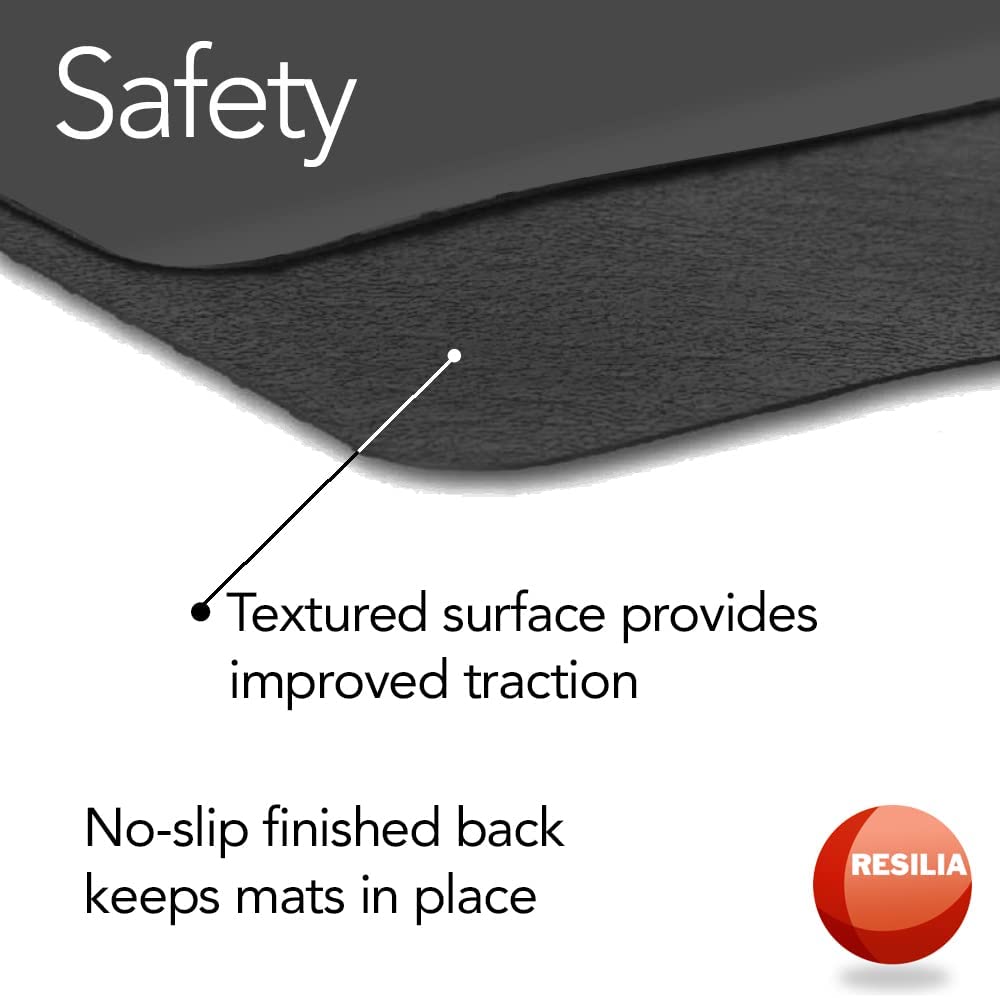 Grill mat provides safety. The non-slid textured back reduces the mat from slipping. Diamond plate surface provides improved traction