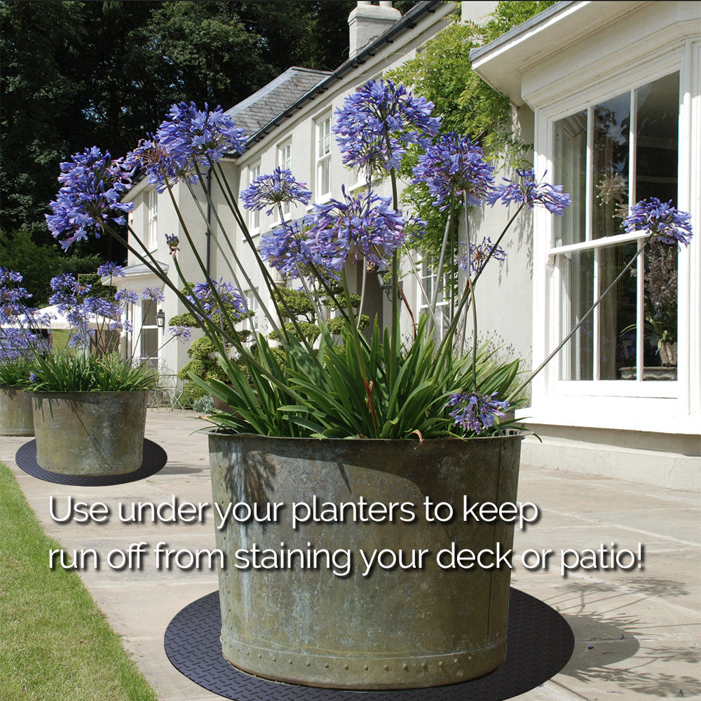 Versatile use! Use grill mat under your planters to keep run off from staining your deck or patio