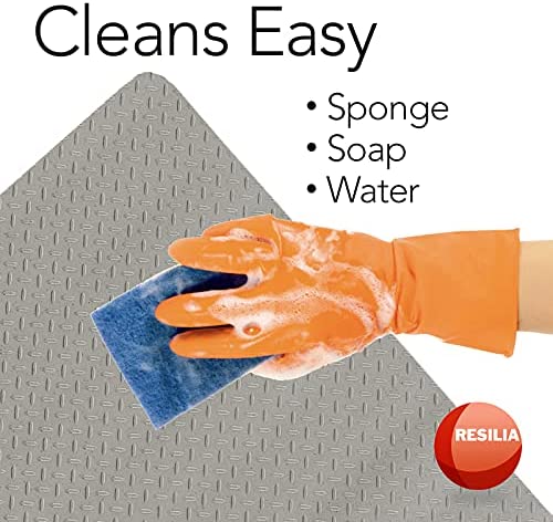 Grill mat cleans easy with sponge soap and water.