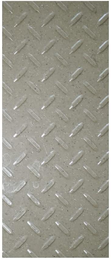 Sandstone undersink mat with diamond plate pattern