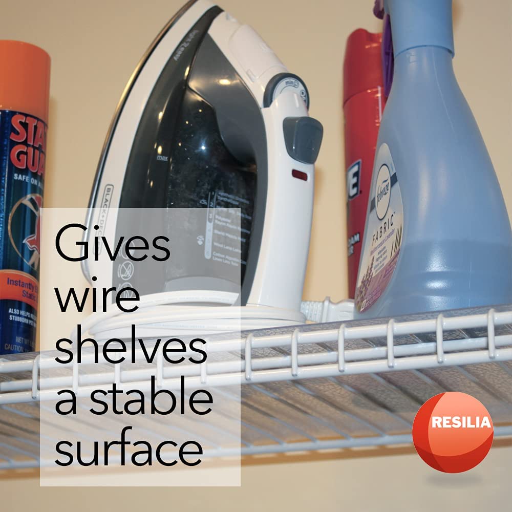 Clear Shelf Liners for Kitchen Cabinets gives wire shelves a stable surface