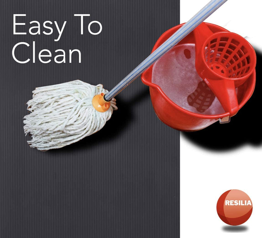Easy to clean with mop, bucket, soap and water
