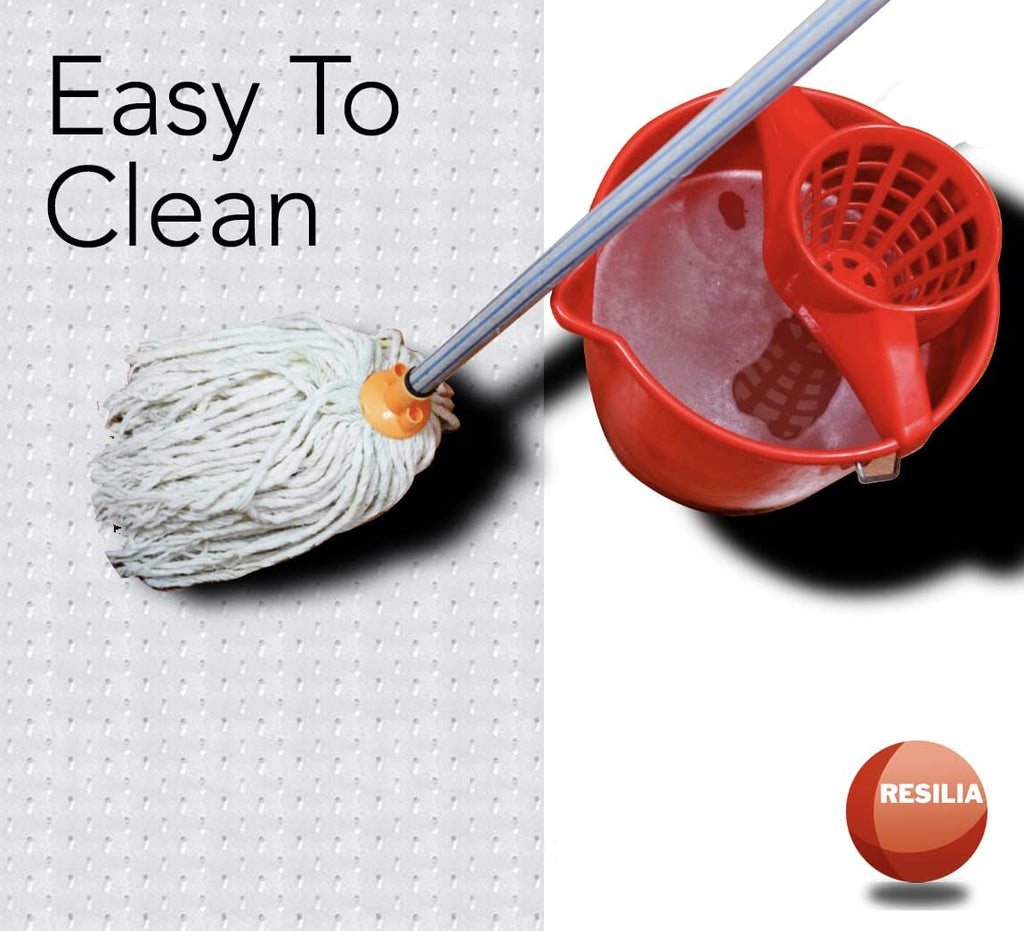 Use mop and bucket to easily clean the floor runner