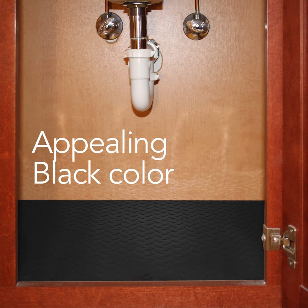 Under sink mat comes in a variety of appealing colors such as black