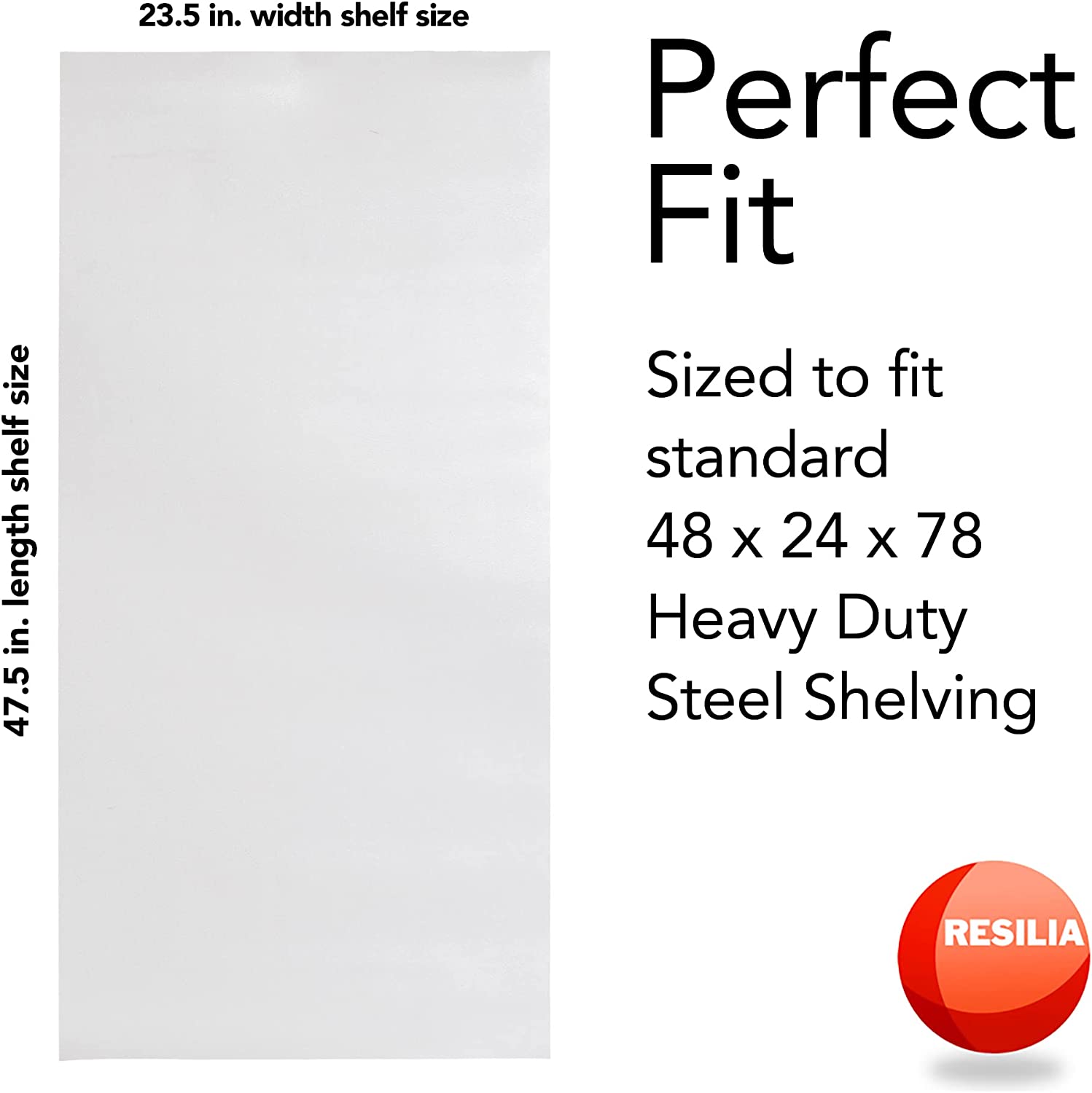 Resiila - Industrial Shelf Liner for Wire Shelving - Heavy-Duty