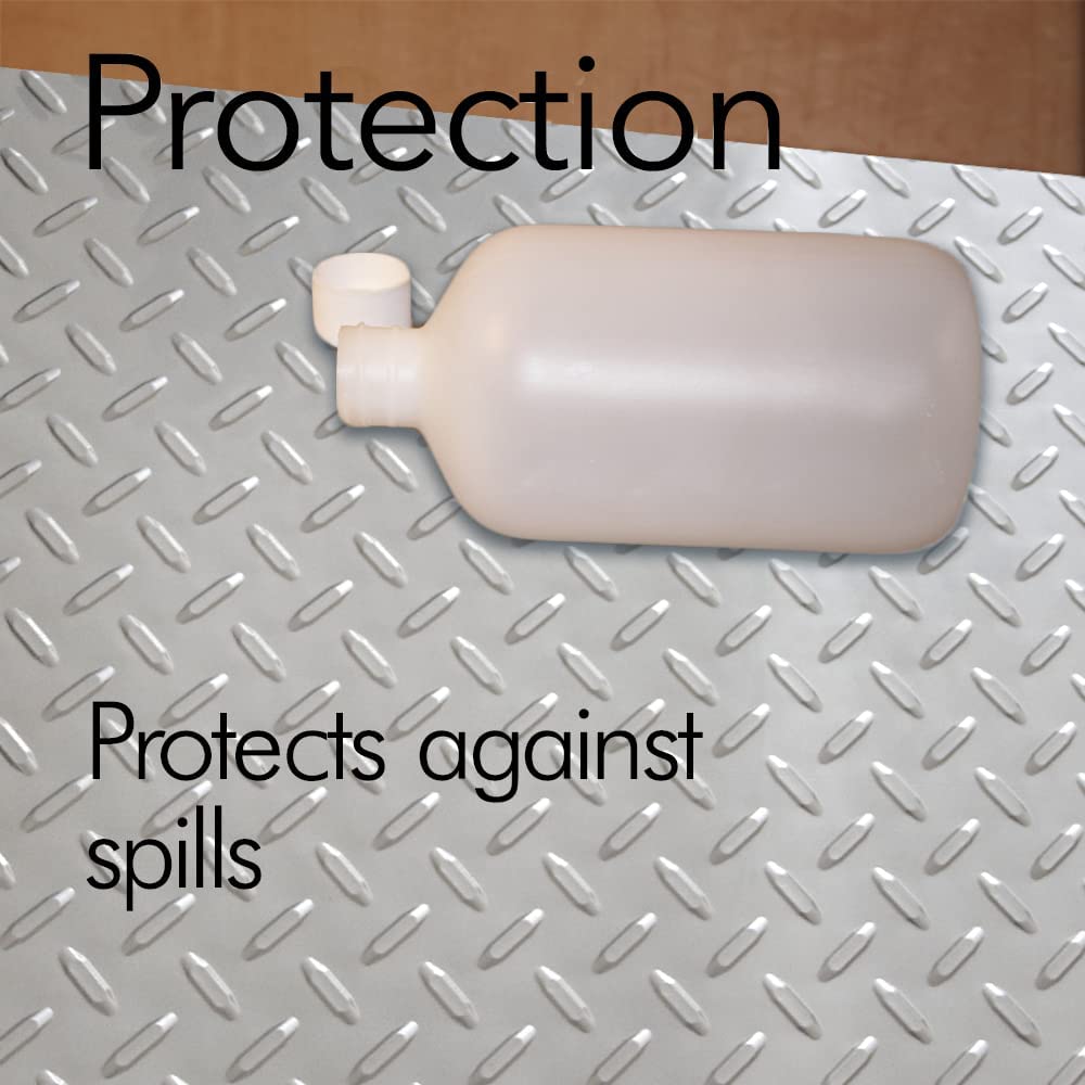 Under sink mat protects your cabinets by containing spills and leaks