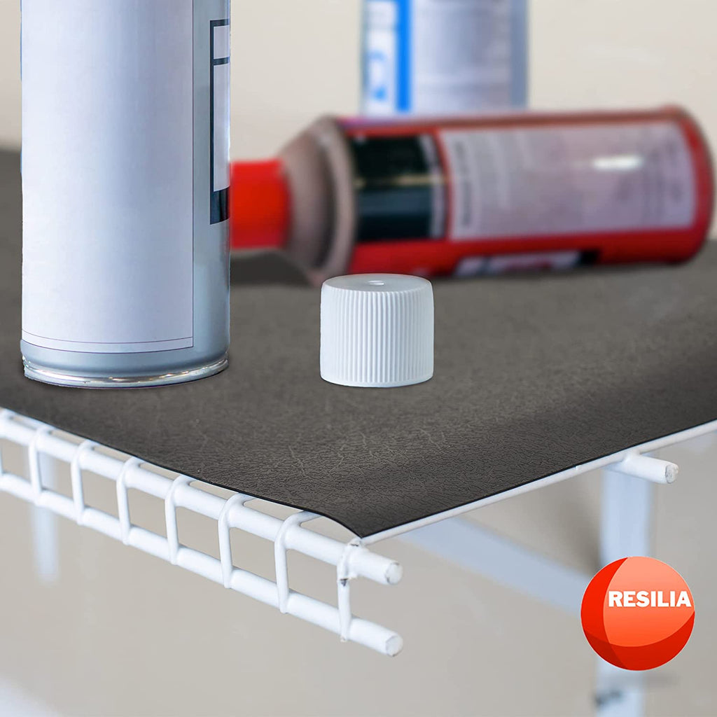 Use shelf liner to contain spills from staining your floors and walls