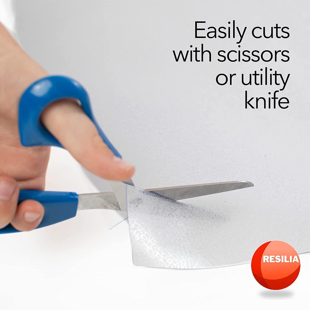 Easily cut shelf liner with scissors or a utility knife