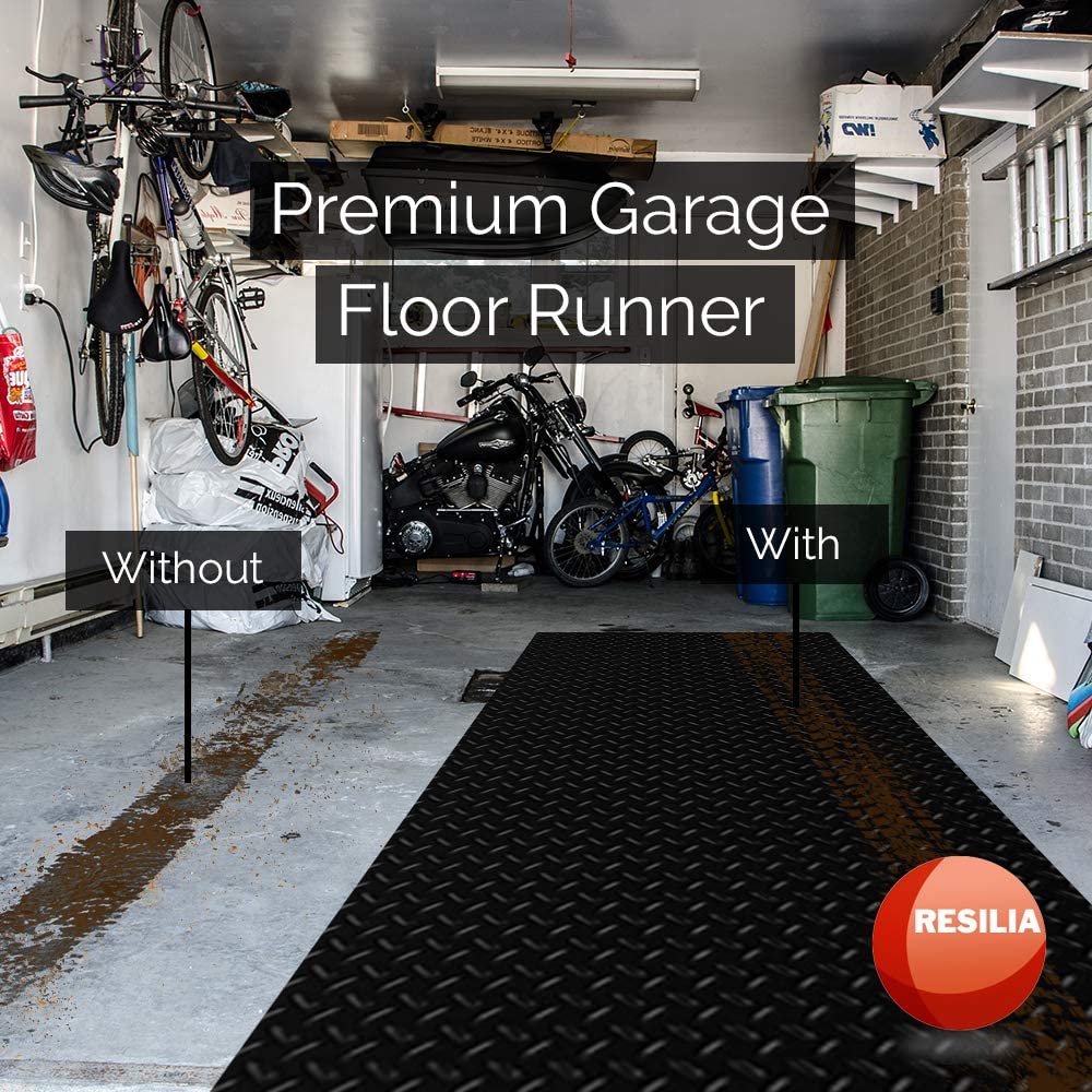 Garage Floor Runner: 4x10ft | Resilia Brands Black