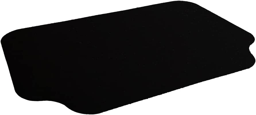 black grill mat with smooth textured top