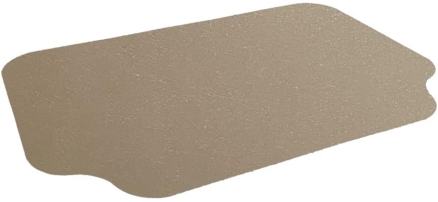 Tan beige grill mat with a smooth textured top and lip