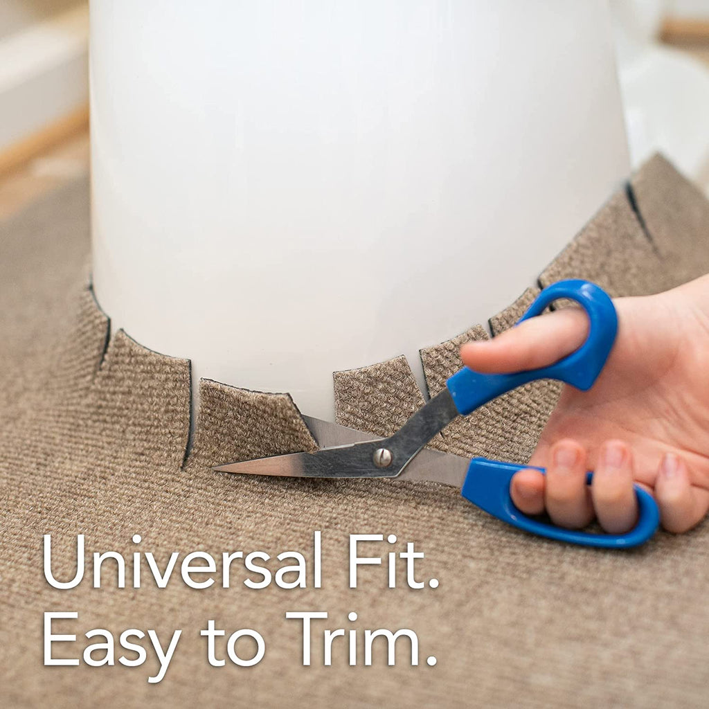 Easily cut tan commode mat for universal fit and trim