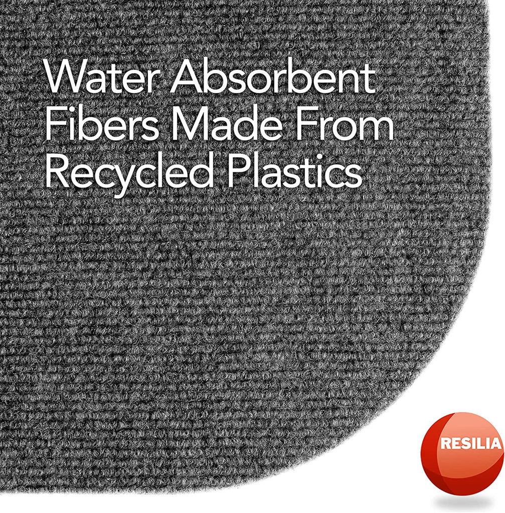 Water absorbent fibers made from recycled plastics