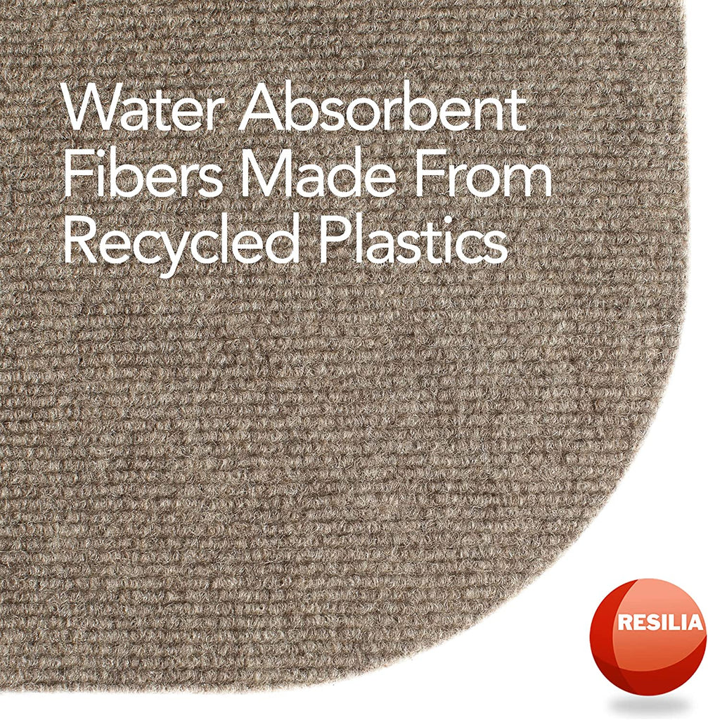 Water absorbent fibers made from recycled plastics