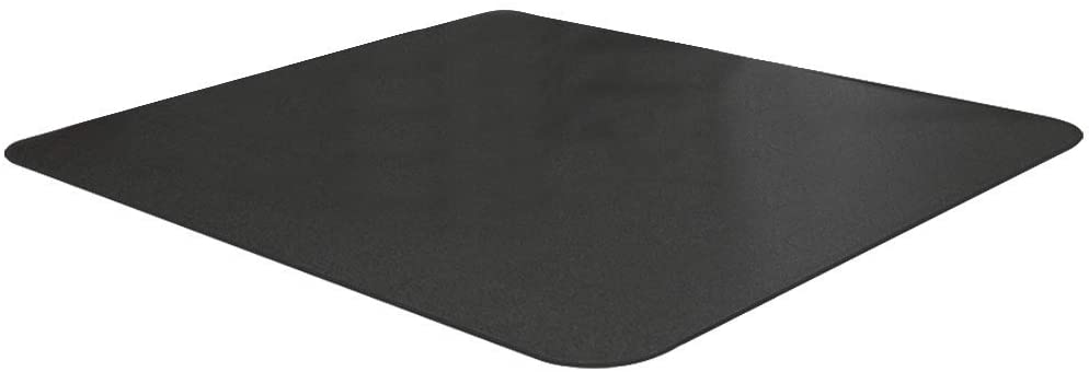 Flat black desk chair mat 