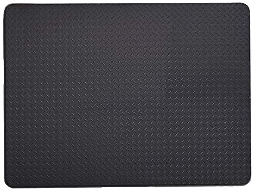 Black diamond plate grill mat is 47 inches by 57 inches