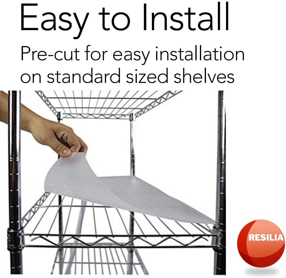  shelf liner is easy to install pre-cut for easy installation on standard sized shelves