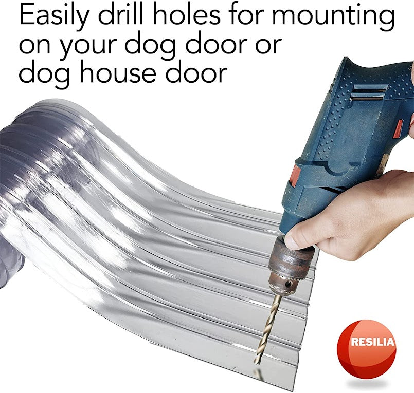 Hand Easily drilling holes from mounting on your dog door or dog house door