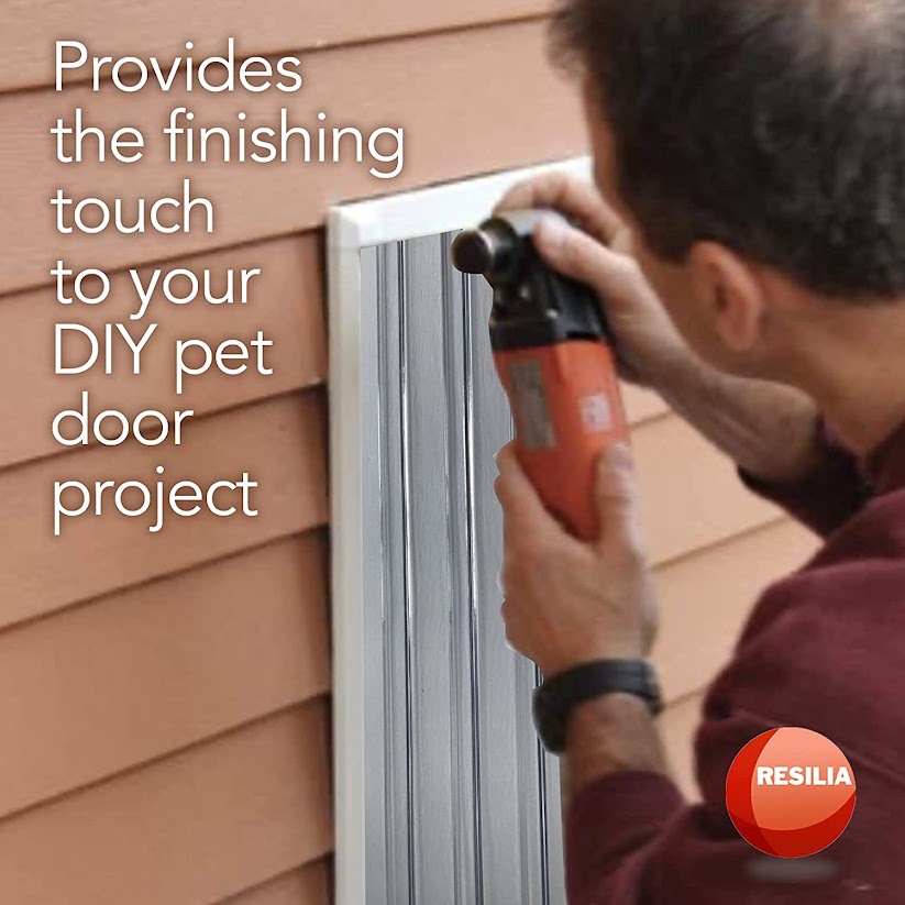 Plastic vinyl strip curtain provides the finishing touch to your DIY pet door project