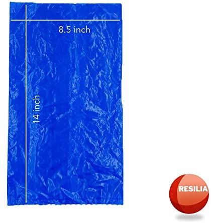 Dog poop bags are 8.5 inches wide and 14 inches long