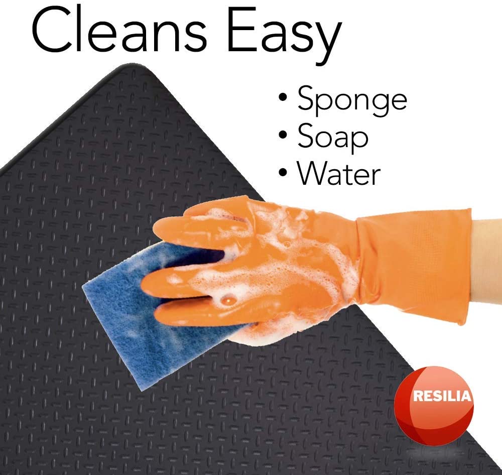 Grill mat cleans easy with sponge soap and water. 