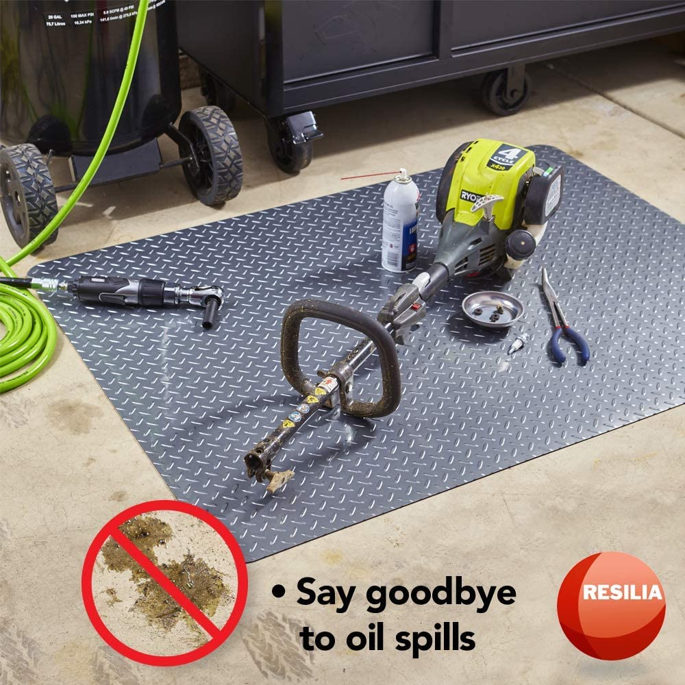 Protect garage floors from oil spills 