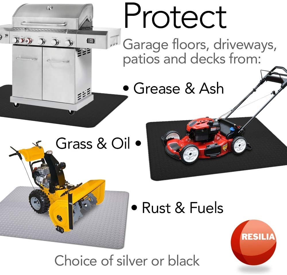 Protect garage floors, driveways, patios and decks from grease, ash, grass, oil, rust and fuels in a choice of black, silver green or sandstone