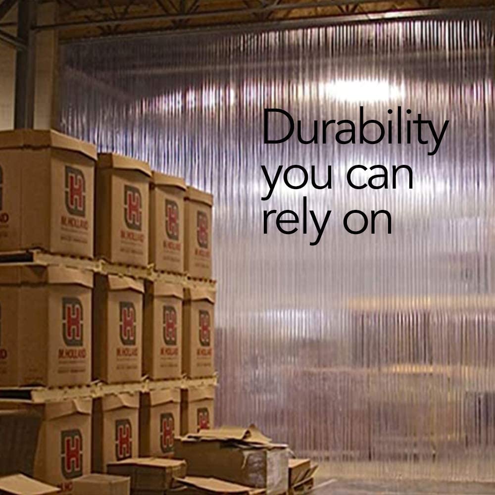 Large strip curtain hanging in warehouse for durability you can rely on