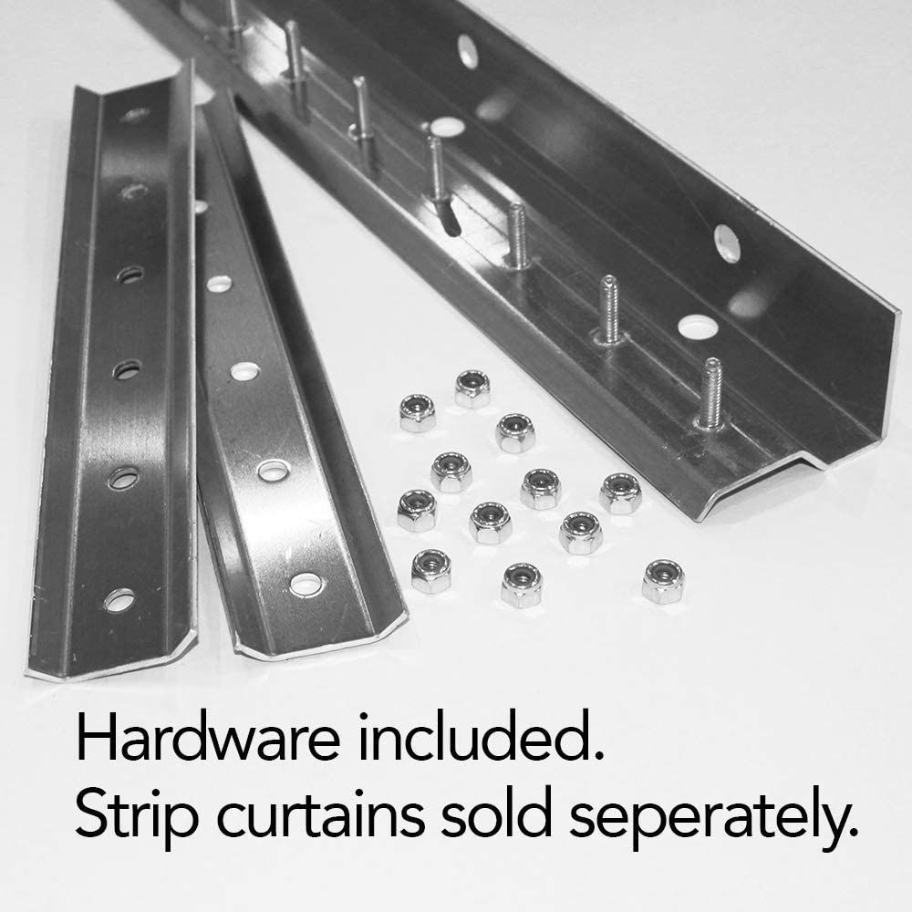 Hardware comes with steel strip bracket. Strip curtains are sold separately