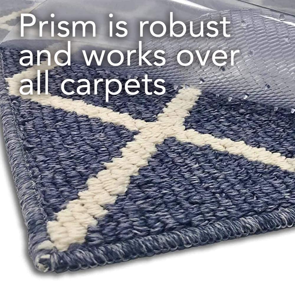 Prism design carpet floor runner to protect floors from dirt