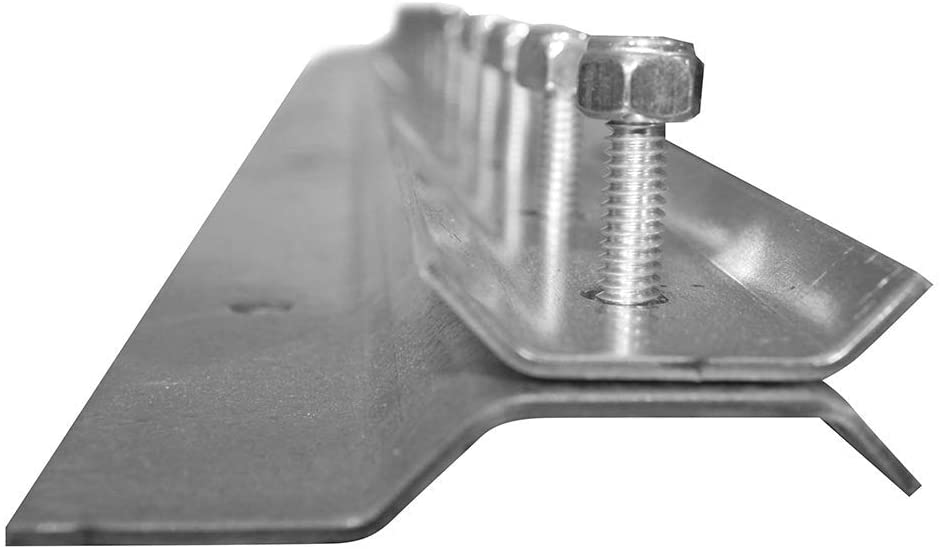 Industrial Mounting Hardware for Strip Curtain Doors: 8ft Steel Strip (Two, 4-Foot Brackets)