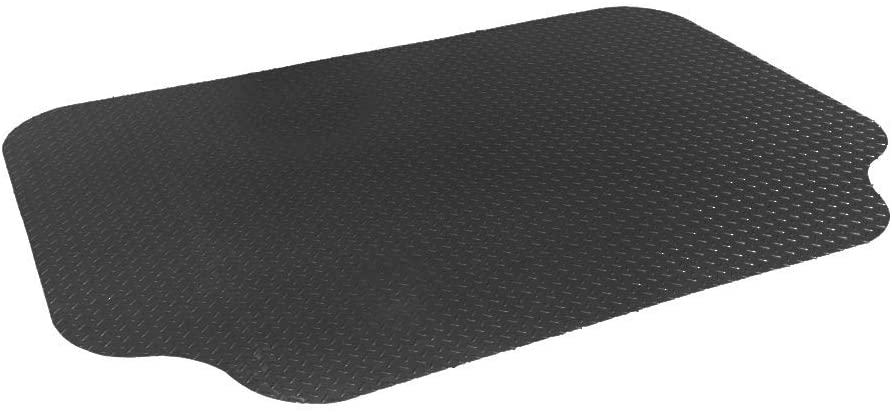 Black grill mat with 12 inch lip and diamond plate pattern