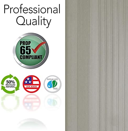 Vinyl material is Prop 65 compliant, made from 50% recycled material, USA made and Phthalate free