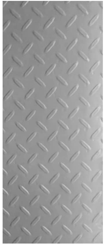 Gray undersink mat with diamond plate pattern