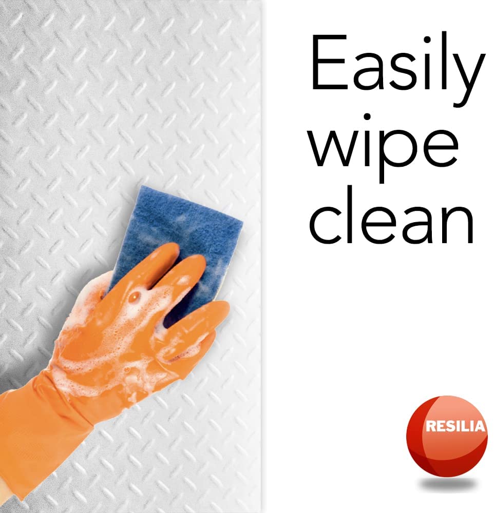 Easily wipe clean the vinyl with soap, water and a sponge